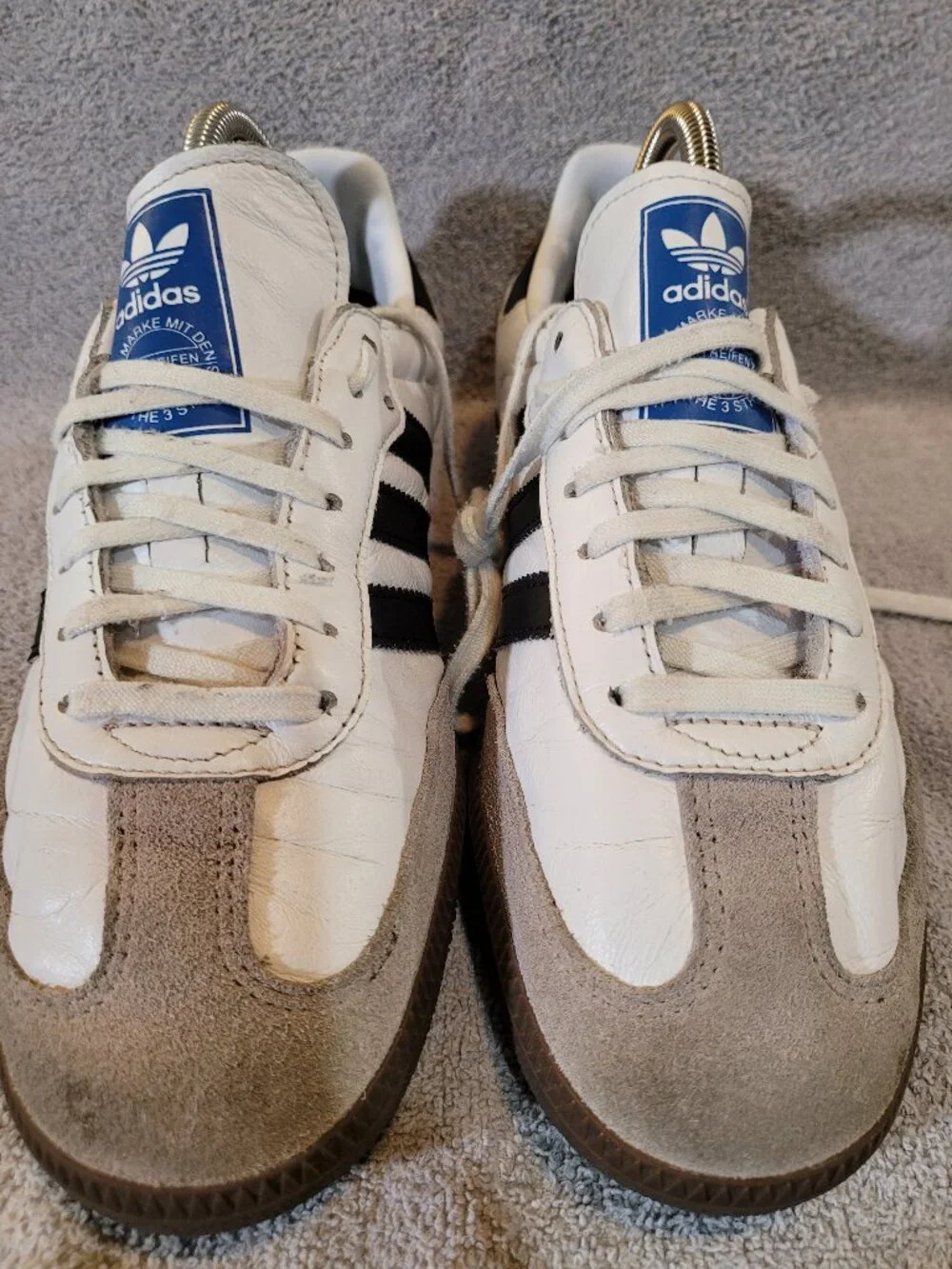 Adidas Samba OG Big Kid's Size 7 White Black Brown Gum Sneakers (#1881)